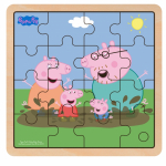 PEPPA PIG puidust pusle, muda, 16 tk
