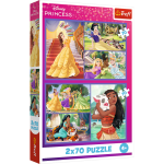 TREFL DISNEY PRINCESS puslede komplekt Muinasjututegelased, 2x70 osa