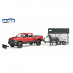 BRUDER Dodge Ram hobuveotreileriga+hobune skaala 1:16