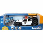 BRUDER Jeep Wrangler politsei+figuur skaala 1:16