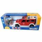 BRUDER Jeep Wrangler tulet&otilde;rje heli ja valgusega+figuur skaala 1:16
