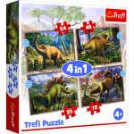 TREFL Puslede komplekt 4 in 1 Dinosaurused