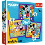 TREFL DISNEY Pusle komplekt 3 in 1, Mickey-Mouse