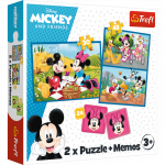TREFL DISNEY Pusle ja memo komplekt Miki-hiir 30+48+M24