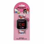 HELLO KITTY Digitaalne k&auml;ekell LED-valgusega, silikoonist rihmaga