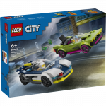 LEGO City Politseiauto ja muskelauto tagaajamine 60415