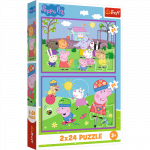 TREFL PEPPA PIG puslede komplekt, P&otilde;rsas Peppa 2x24 osa