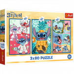 TREFL DISNEY STITCH puslede komplekt Stitchi maailm, 3x80 osa