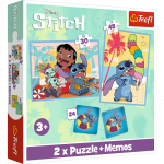TREFL DISNEY STITCH Pusle ja memo komplekt 30+48+M24