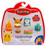 SQUISHMALLOWS SQUISH-A-LONGS Pokemon minifiguuride komplekt, 4 tk, 2,5 cm