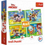 TREFL MICKEY MOUSE Pusle komplekt, 4 tk, Miki Hiir