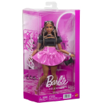 BARBIE&reg; BARBIEcore Deluxe Fashionistas kurvikas moenukk musta topi ja roosa seelikuga 29 cm