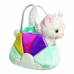 AURORA Fancy Pals pehme m&auml;nguasi kass sinises kandekotis, 20 cm