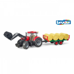 BRUDER Case IH Optum  300CVX treiler 8 heinapalli skaala 1:16