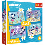 TREFL DISNEY Puslede komplekt 4 in 1 Miki-Hiir