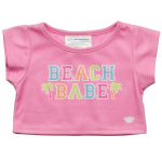 BUILD-A-BEAR Beach Babe roosa T-s&auml;rk