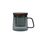 S|P Collection Luma Grey kruus klaasist filtri ja kaanega, 370 ml