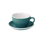 Caf&eacute; Latte tass alustassiga Loveramics Egg Teal, 300 ml