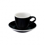 Espress-tass alustassiga Loveramics Egg Black, 80 ml