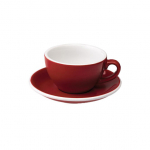Cappuccino-tass koos alustassiga Loveramics Egg Red, 200 ml