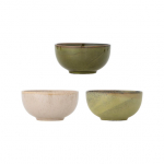 Bloomingville Green Stoneware Addison 3 kausi komplekt, 16 cm
