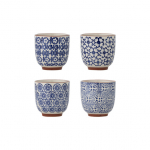 Bloomingville Blue Stoneware Karine 4 tassi komplekt, 150 ml