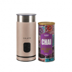 CHiATO milkPLAY piimavahustaja ja KAV America East Indian Spice chai latte segu komplekt