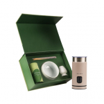CHiATO milkPLAY piimavahustaja ja Zen Pure White matcha tee komplekt