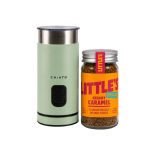 CHiATO milkPLAY piimavahustaja ja Little&rsquo;s Decaf Creamy Caramel lahustuva kohvi komplekt