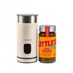 CHiATO milkPLAY piimavahustaja ja Little&rsquo;s Decaf Creamy Caramel lahustuva kohvi komplekt