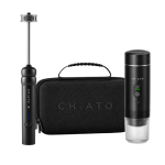 CHiATO nanoPLAY piimavahustaja ja brewPLAY Smart Traveller kaasaskantava espressomasina komplekt &ndash; must