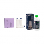DeLonghi kohvimasina hoolduskomplekt (DLSC500 katlakivieemaldi + DLSC002 (5513292811) veefilter x 3)