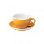 Caf&eacute; Latte tass alustassiga Loveramics Egg Yellow, 300 ml