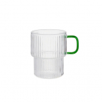 Rohelise sangaga sooneline latte-klaas CHiATO, 300 ml &ndash; l&auml;bipaistev