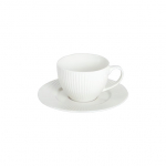 Homla SIENNA White tass alustaldrikuga, 240 ml