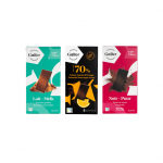 "&Scaron;okolaaditahvlite komplekt Galler Dark Cocoa Nibs x Milk Almonds x Dark Orange, 3 x 80 g   "