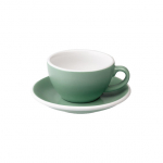 Cappuccino-tass koos alustassiga Loveramics Egg Mint, 200 ml