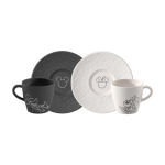 Villeroy & Boch Manufacture Mickey Mouse 2 tassi ja alustassi komplekt, 2 &times; 160 ml