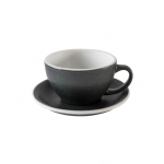 Latte tass & taldrik Loveramics Egg Anthracite, 300 ml