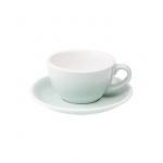 Cappuccino-tass koos alustassiga Loveramics Egg River Blue, 200 ml