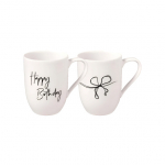 Tasside komplekt Villeroy & Boch Statement Happy Birthday, 2 x 290 ml