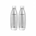 Pudelid SodaStream Fuse White (sobilikud SodaStream mulliveemasinatele), 2 x 1 l