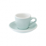Espress-tass alustassiga Loveramics Egg River Blue, 80 ml