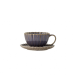 Bloomingville Purple Stoneware Latina tass alustassiga, 220 ml