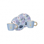 Bialetti Bridgerton 2 tassi ja alustassi komplekt, 2 &times; 80 ml