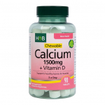 Chewable Calcium + Vitamin D, 1500mg - 90 tabs