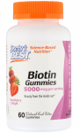 Biotin, 5000mcg Strawberry Delight - 60 gummies