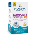 Pilnavertis Omega-D3, 565 mg citrinų skonio &ndash; 120 mink&scaron;tųjų kapsulių