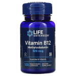 Vitaminas B12 metilkobalaminas, 500 mcg &ndash; 100 vegetari&scaron;kų pastilių
