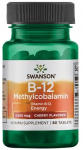Vitaminas B-12 metilkobalaminas, 2500 mcg vy&scaron;nių skonio &ndash; 60 tablečių